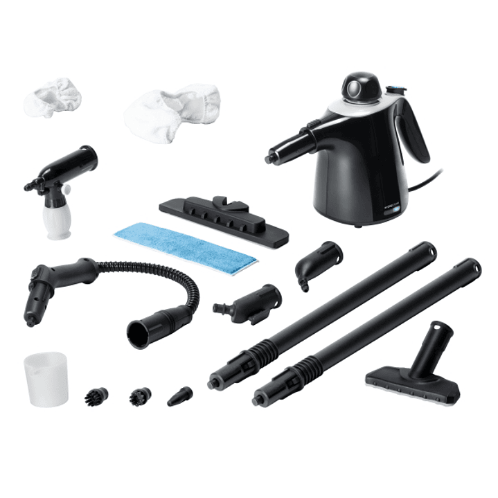 Cecotec HydroSteam 1040 Active and Soap Limpiador a Vapor - 1100W - 40g/min de Vapor - Presion 3.5bar - Deposito de 450ml - Incluye Accesorios - Radio 1