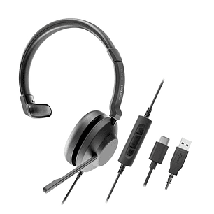 Axtel One Auriculares con Microfono USB - Conexion USB-A - Controles de Audio Integrados - Estereo