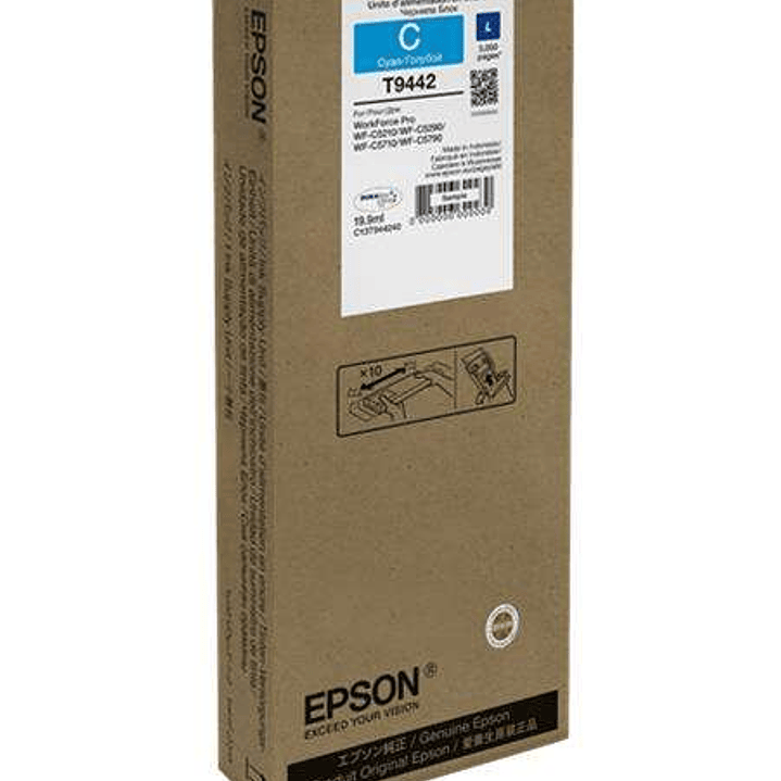 Epson T9442 Cyan Cartucho de Tinta Original - C13T944240 1