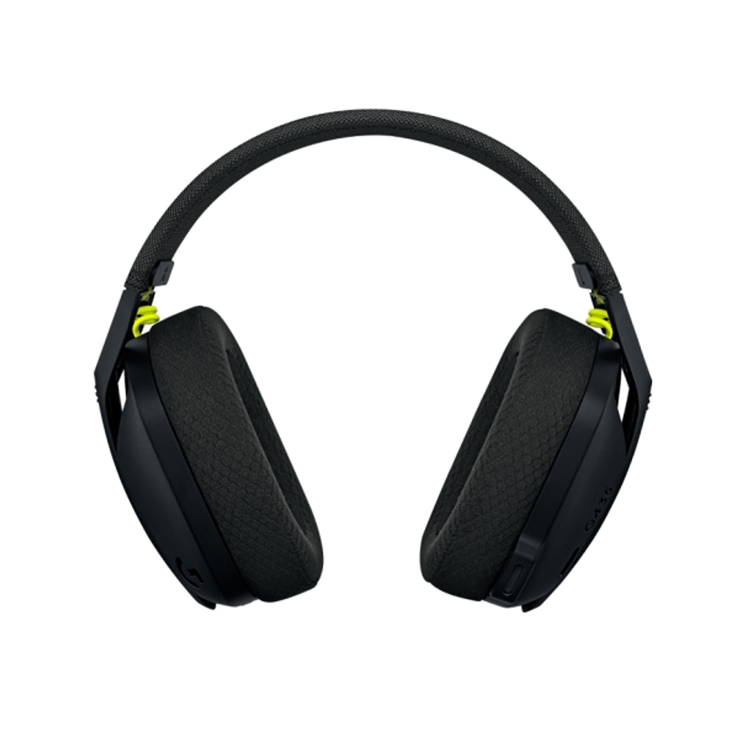 Logitech G435 Auriculares Gaming Inalambricos - Diadema Ajustable - Bluetooth LightSpeed - 2 Microfonos - Color Negro y amarillo fluorescente 1