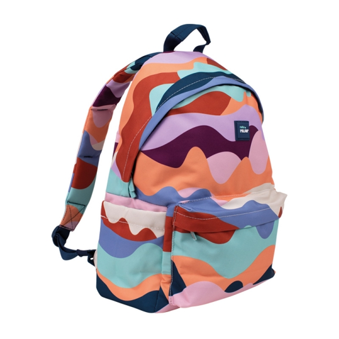 Milan The Fun Mochila Escolar Clasica 22L - Compartimento Interior para Portatil - 2 Cremalleras - 41x30x18cm - Multicolor 1