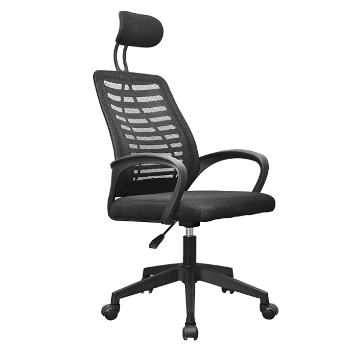 Mars Gaming MGC-ERGOB Silla de Oficina Ergonomica - Reposacabezas, Soporte Lumbar y Reposabrazos Ajustable - Malla Transpirable - Asiento de Espuma -  1