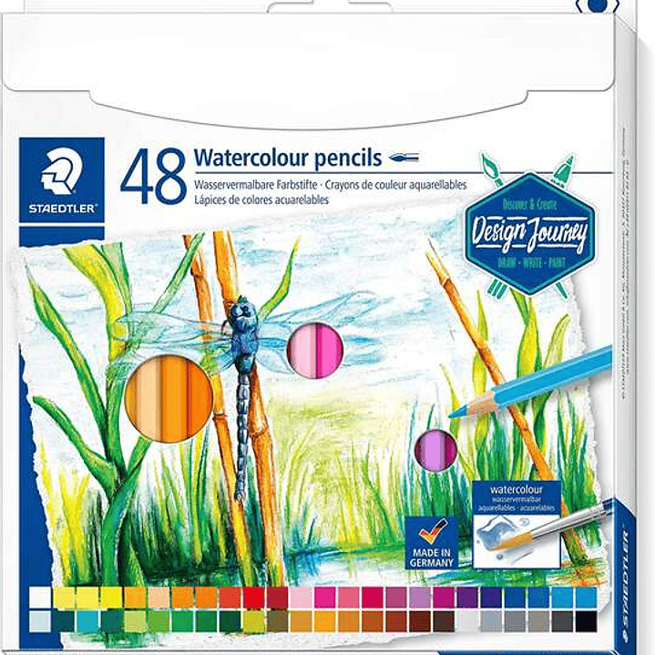 Staedtler 146 10C Pack de 48 Lapices de Colores Acuarelables - Resistentes a la Rotura - Colores Surtidos 1