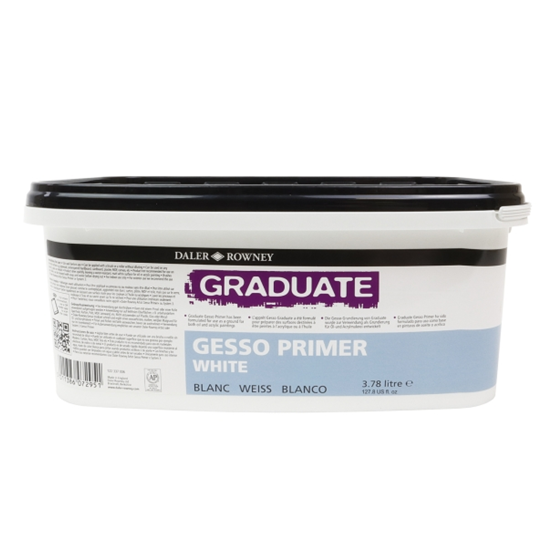 Daler Rowney Graduate Gesso Imprimacion - Bote de Plastico - 3.78L - Color Blanco 1