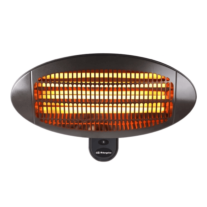 Orbegozo PHF 26 Estufa de Cuarzo para Exterior - Potencia 2000W - Proteccion IP-X4 - 3 Niveles de Calor - Color gris oscuro 1
