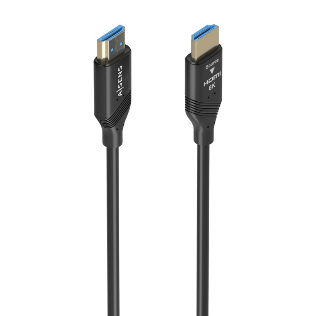 Aisens Cable HDMI V2.1 AOC Ultra Alta Velocidad - HEC 8K@60HZ 4K@120HZ 4:4:4 48GBPS - 30m - Color Negro 1