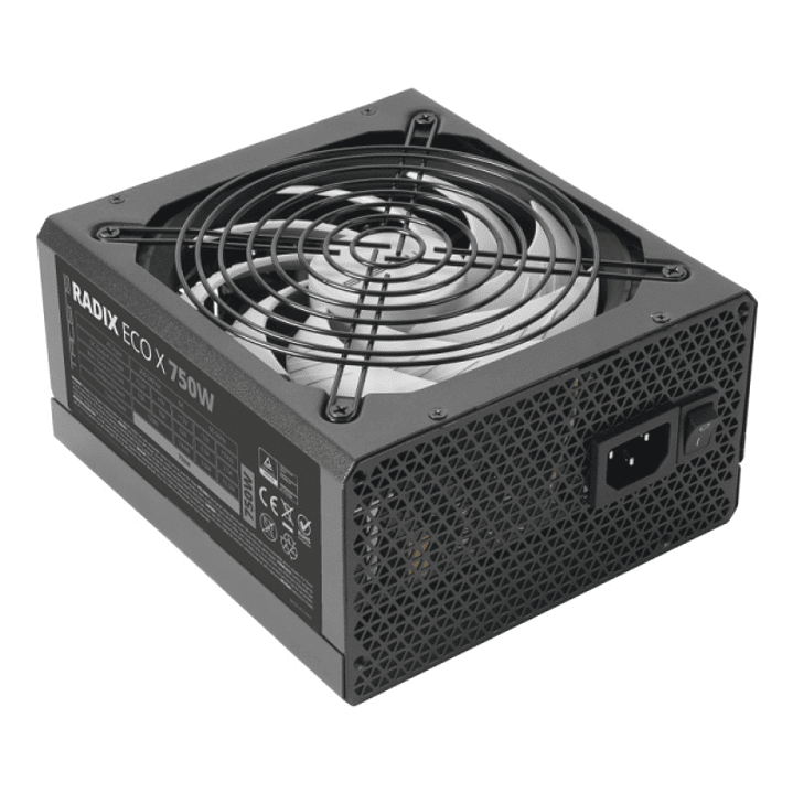Tacens Radix Eco X 750 Fuente de Alimentacion 750W ATX - PFC Activo - Ventilador 140mm de 12dB - 80 Plus Silver - 160x150x85mm - Color Negro 1