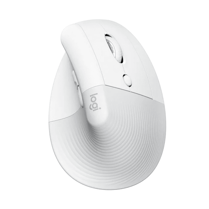 Logitech Lift Raton Vertical Bluetooth e Inalambrico USB 4000dpi - 5 Botones - Uso Diestro - Color Blanco 1