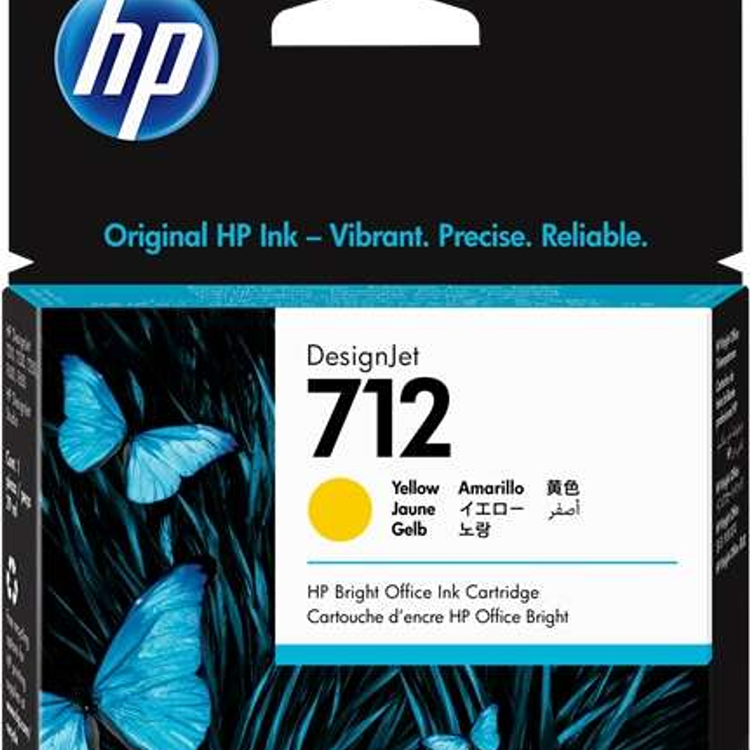 HP 712 Amarillo Cartucho de Tinta Original - 3ED69A 1