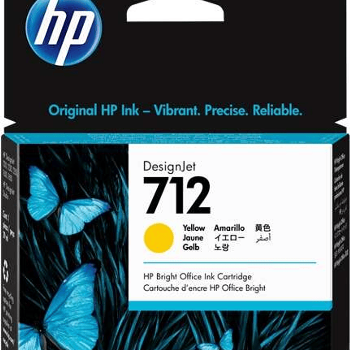 HP 712 Amarillo Cartucho de Tinta Original - 3ED69A 1