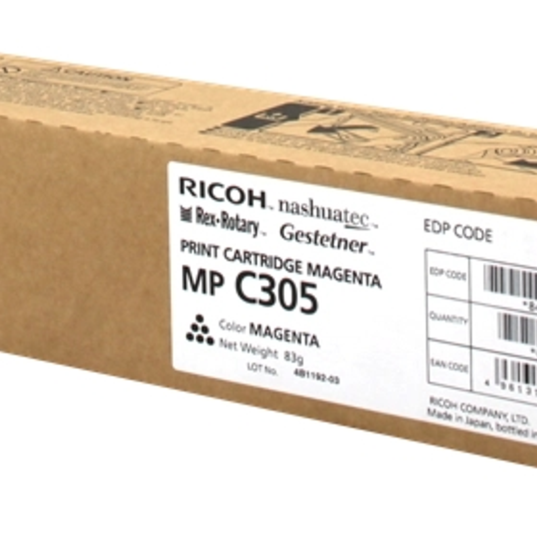 Ricoh Aficio MP-C305/MP-C305SPF Magenta Cartucho de Toner Original - 842081/841596/MPC305E 1