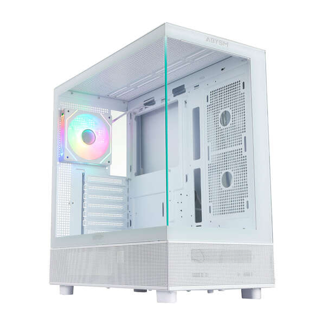 Abysm Danube Sava H400 White Caja Torre ATX, ITX, Micro ATX - Lateral y Frontal Cristal Templado - 3.5