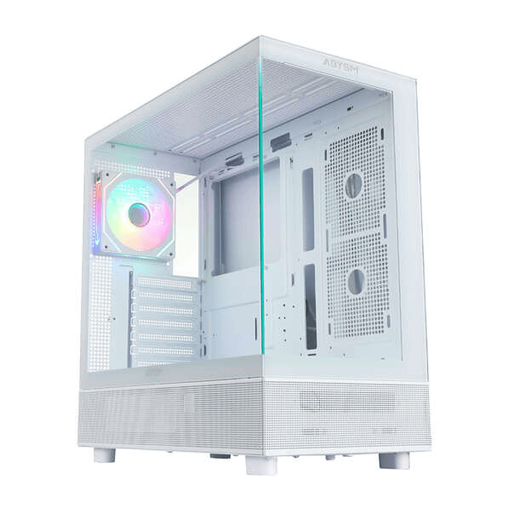 Abysm Danube Sava H400 White Caja Torre ATX, ITX, Micro ATX - Lateral y Frontal Cristal Templado - 3.5