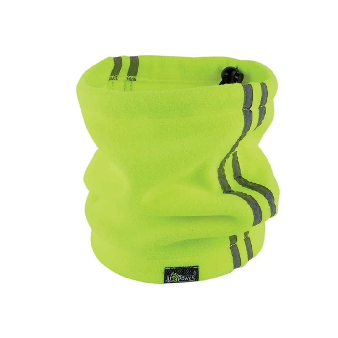 Upower Braga de Cuello con Reguladores - Talla Unica - Logotipo Bordado, Material 100% Poliester, Durabilidad y Estilo - Color Amarillo Fluorescente 1