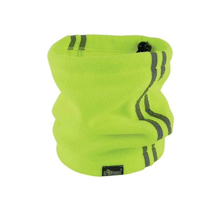 Upower Braga de Cuello con Reguladores - Talla Unica - Logotipo Bordado, Material 100% Poliester, Durabilidad y Estilo - Color Amarillo Fluorescente 1