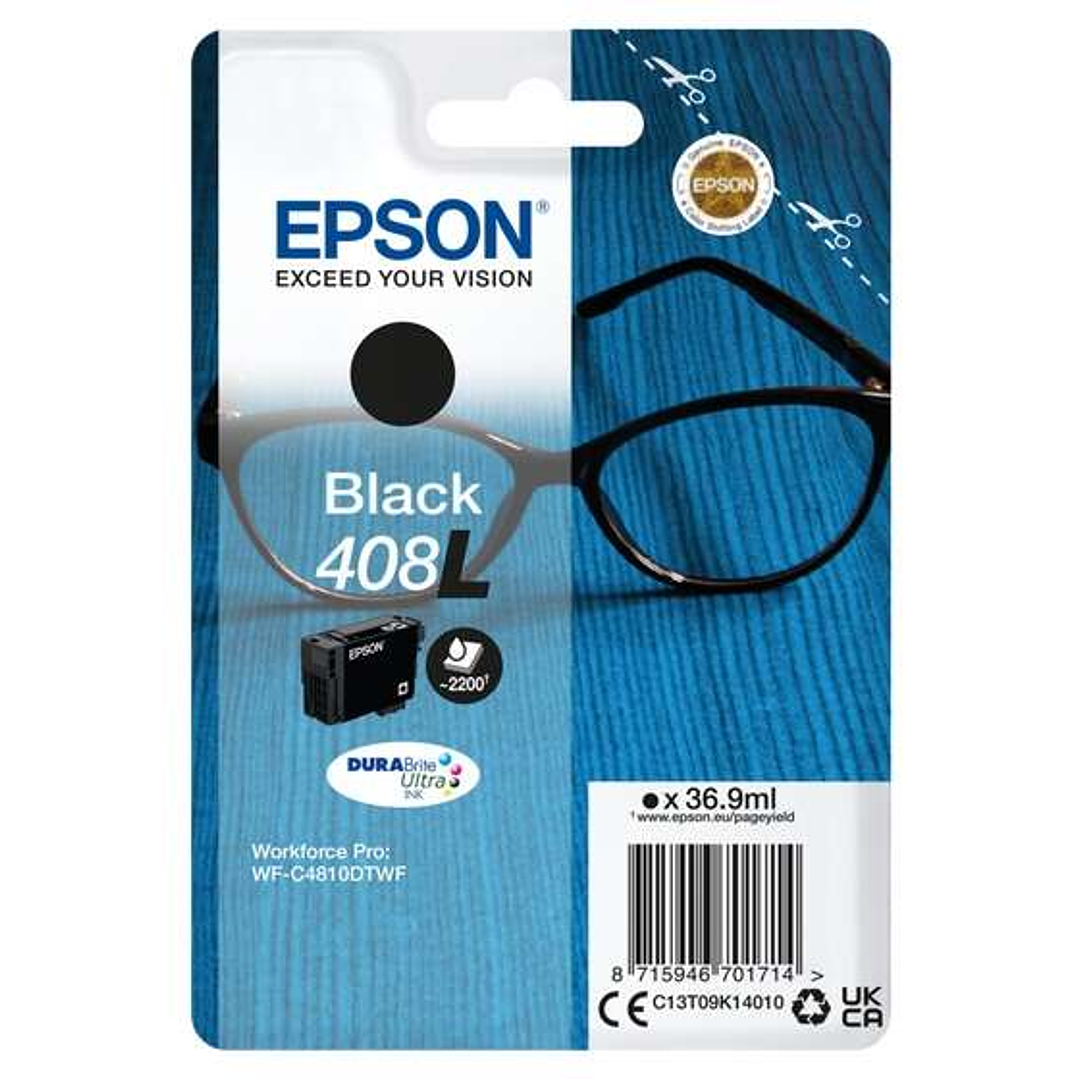 Epson 408L Negro Cartucho de Tinta Original - C13T09K14010 1