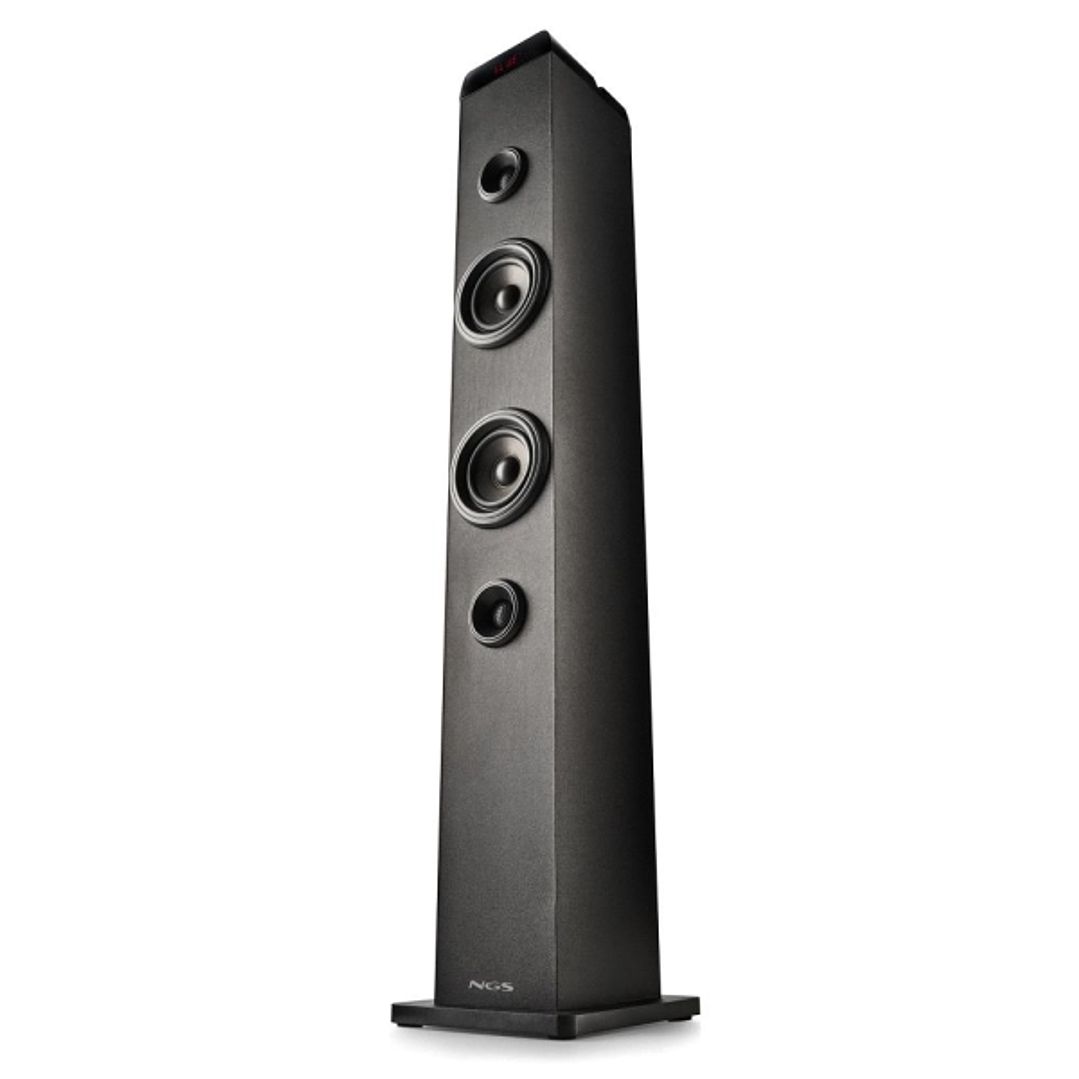 NGS Sky Charm Pro Torre de Sonido Bluetooth 80W - USB, Radio FM, Aux In y Entrada Optica - Funcion Broadcasting - Madera de Alta Calidad - Color Negro 1