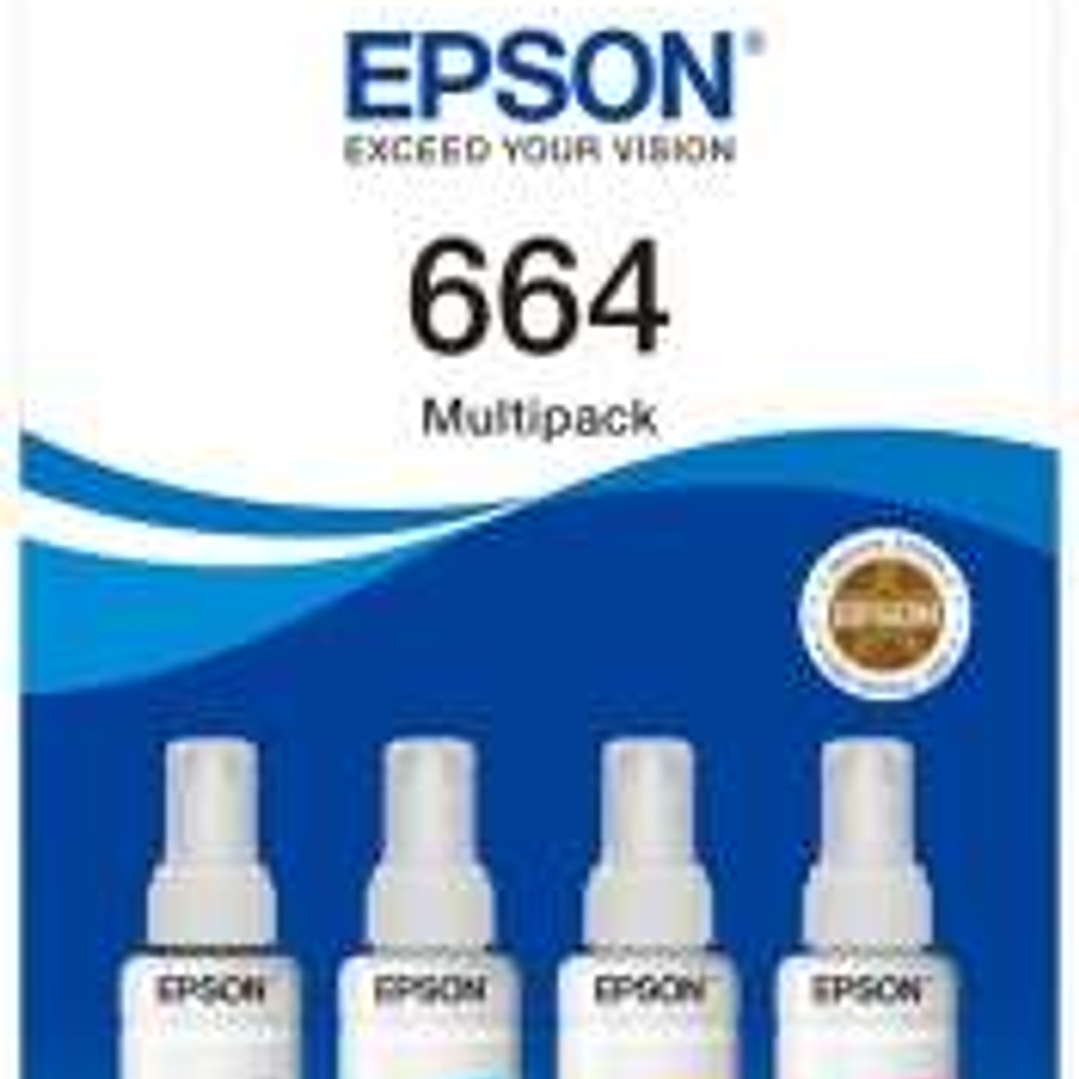 Epson 664 Pack de 4 Botellas de Tinta Originales C13T664640 1