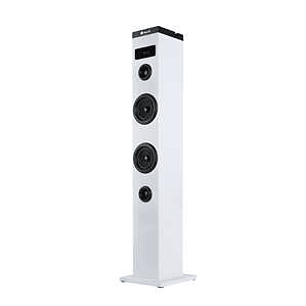 NGS Sky Charm Torre de Sonido Bluetooth 50W - Mando a Distancia - Pantalla LED - USB, Radio FM, Aux In y Entrada Optica TV - Carcasa de Madera - Color