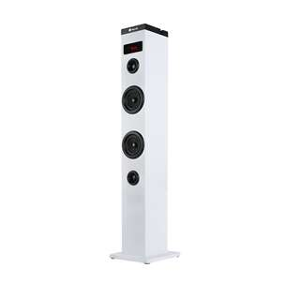NGS Sky Charm Torre de Sonido Bluetooth 50W - Mando a Distancia - Pantalla LED - USB, Radio FM, Aux In y Entrada Optica TV - Carcasa de Madera - Color 1