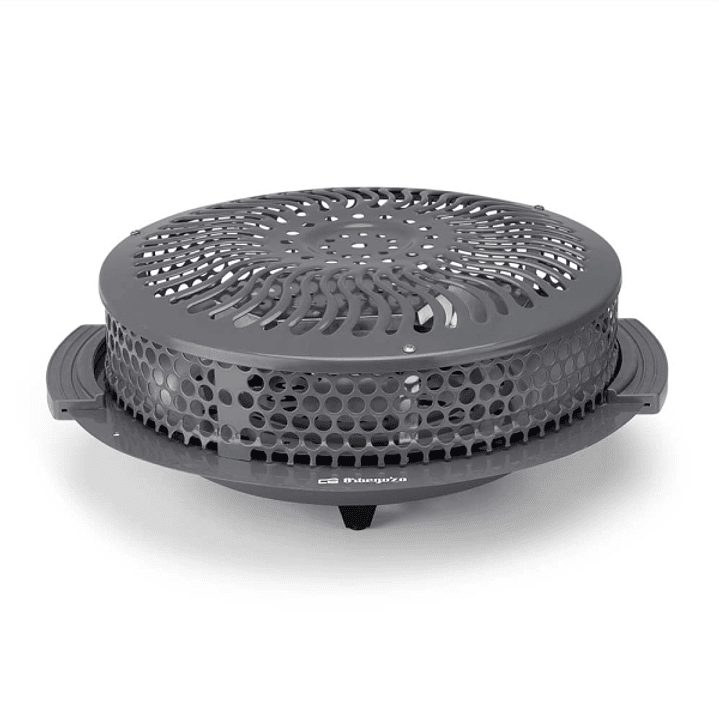 Orbegozo BR 92 Brasero Electrico - Potencia 900W - Rejilla de Seguridad - Asas de Tacto Frio - 2 Niveles de Calor - 40x15x39cm - Color gris oscuro 1