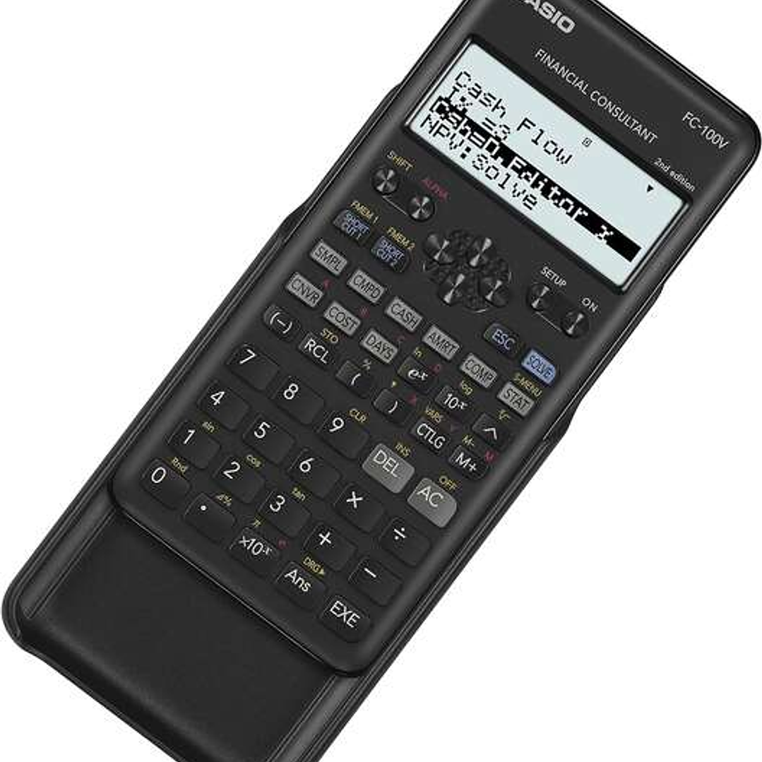 Casio FC-100V-2 Calculadora Financiera - Pantalla de 4 Lineas - Visualizacion de Varios Parametros al mismo Tiempo - Teclas de Acceso Directo - Alimen 1