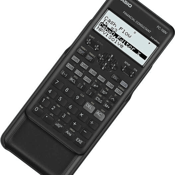 Casio FC-100V-2 Calculadora Financiera - Pantalla de 4 Lineas - Visualizacion de Varios Parametros al mismo Tiempo - Teclas de Acceso Directo - Alimen 1