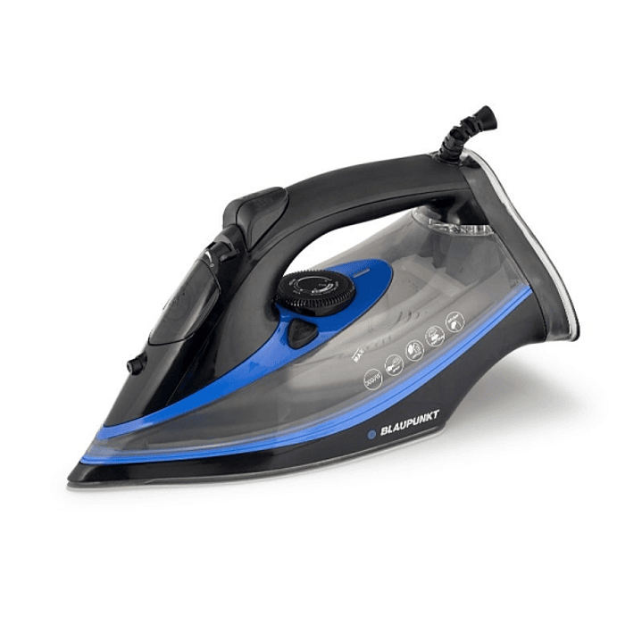 Blaupunkt Plancha de Ropa - Potencia 3000W - Deposito de 380ml - Termostato Regulable - Suela Ceramica - Color Negro y Azul 1