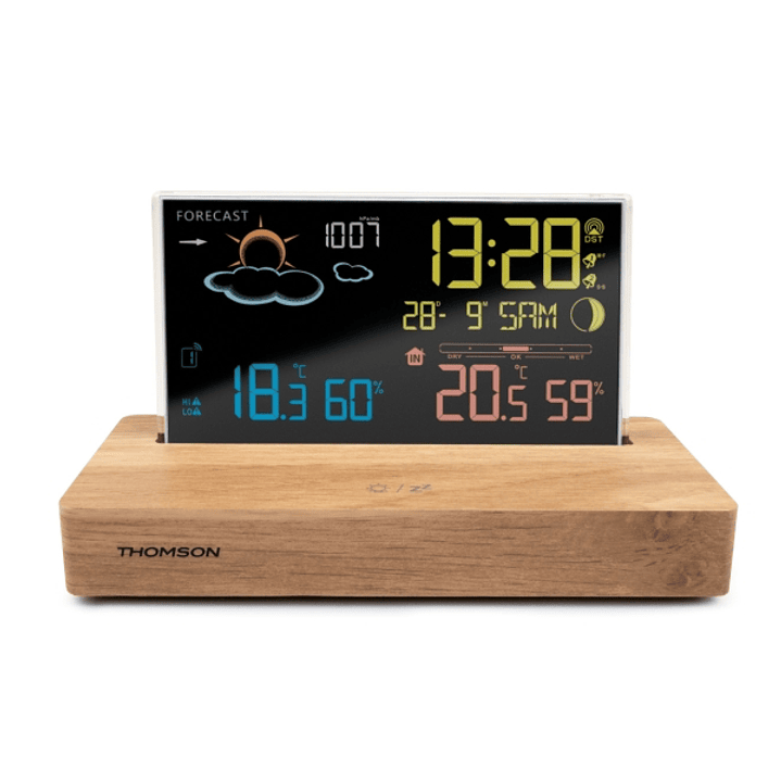Thomson CT610 Estacion Meteorologica - Reloj Despertador - Color Madera/Negro 1