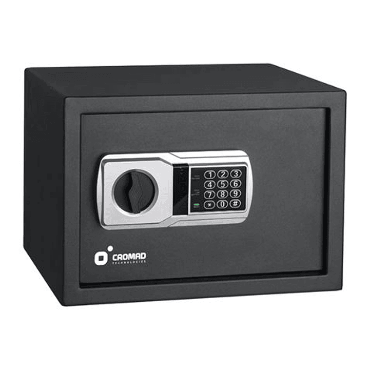 Cromad Caja Fuerte Electronica - Alto Nivel de Seguridad - De 3 a 8 Digitos - Bisagras Ocultas - Incluye Llave de Emergencia - 229x405x336mm 1