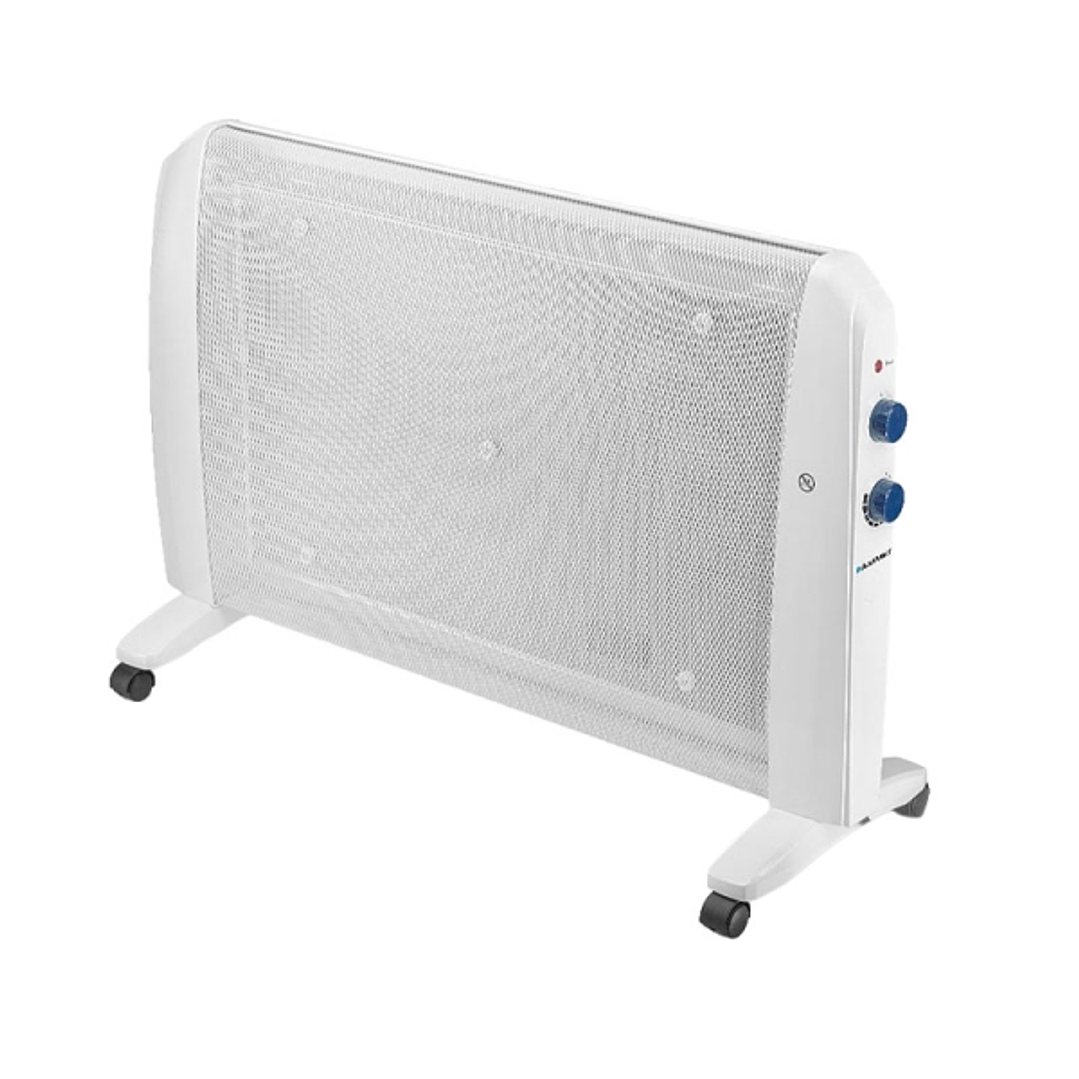 Blaupunkt Radiador de Mica - Potencia 2000W - Termostato Regulable - Interruptor Antivuelco - Asa Lateral - Indicador Luminoso - Ruedas - Color Blanco 1