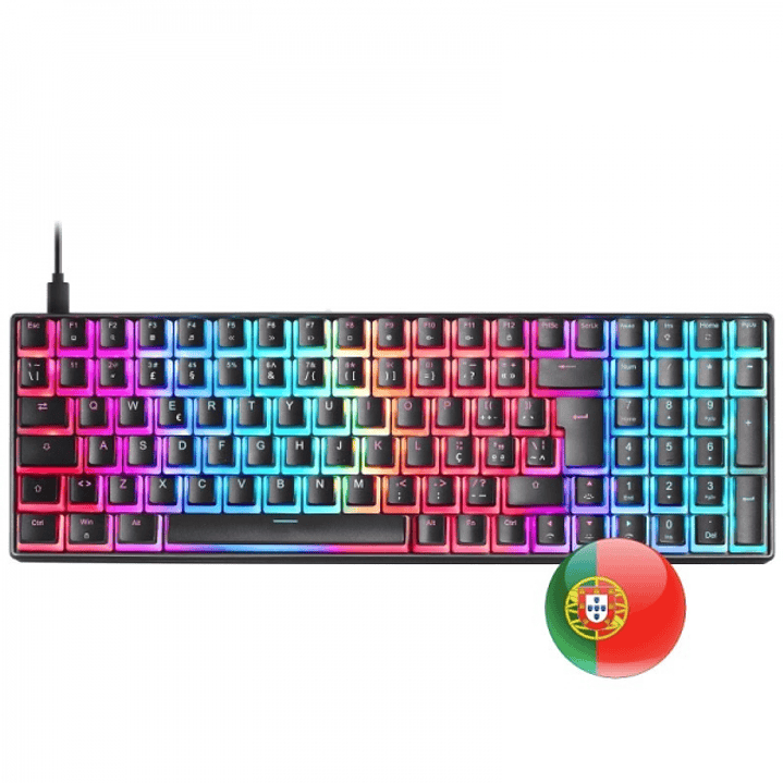 Mars Gaming MKULTRA Teclado Gaming Premium - Tamaño Compacto 96% - Teclas PBT Pudding - Iluminacion RGB Chroma - Switches OUTEMU SQ - USB-C Extraible  1