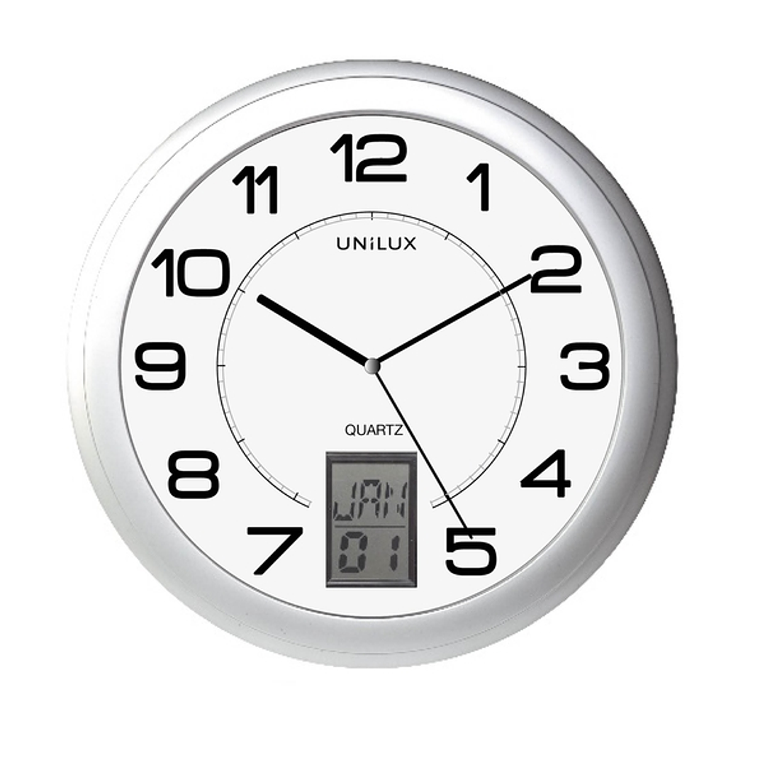 Unilux Reloj de Pared Instinct - Diseño Moderno y Minimalista - Funciona con Pilas - Facil de Instalar 1