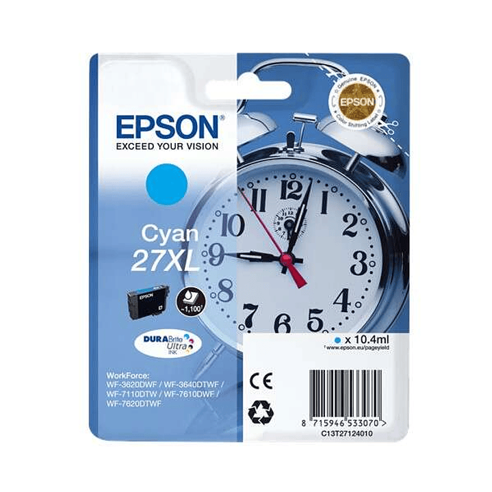 Epson T2712 (27XL) Cyan Cartucho de Tinta Original - C13T27124012 1