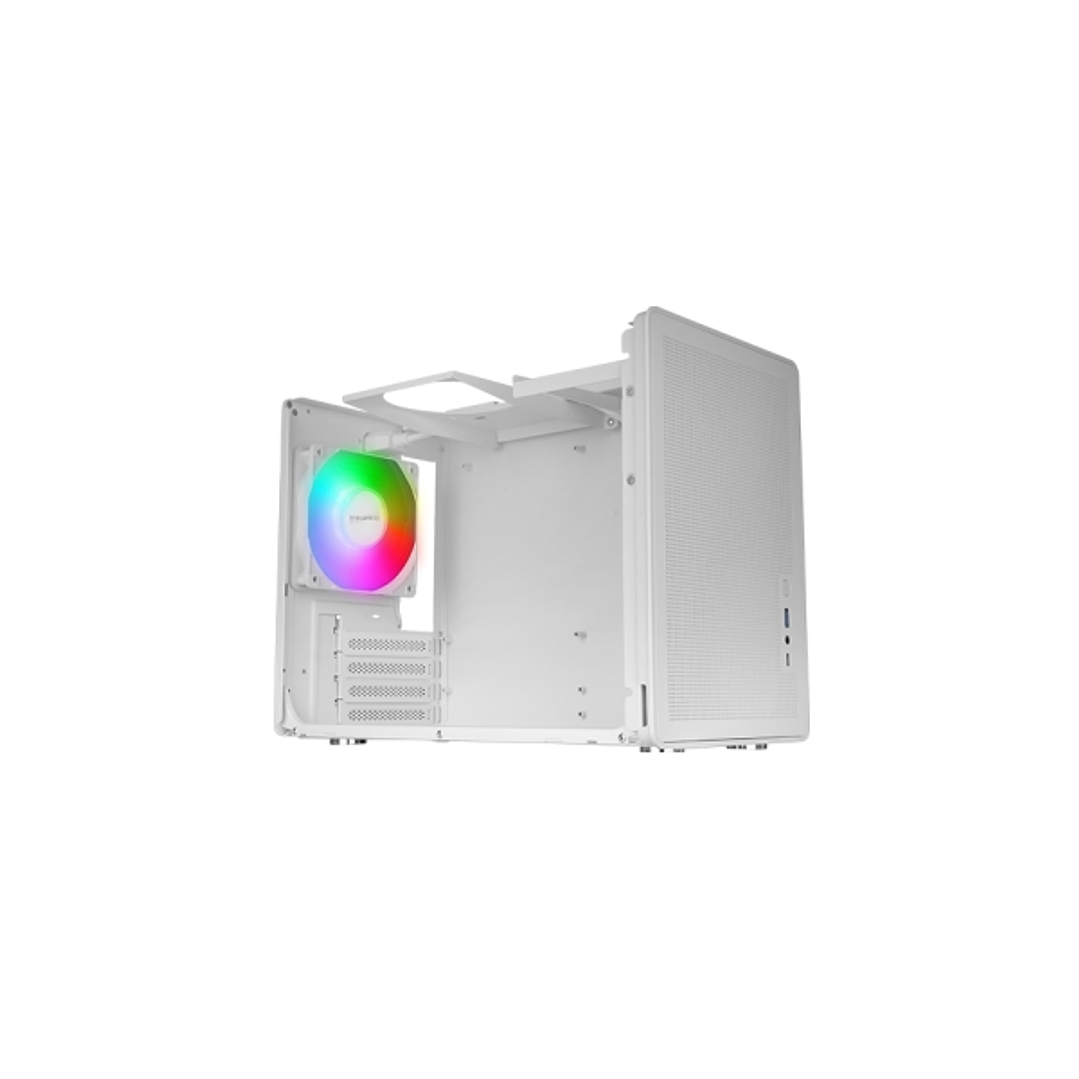 Mars Gaming MC-XPS Minitorre Ultracompacta - Ventilador de 120mm FRGB Trasero - Soporte MicroATX/Mini-ITX - Rejilla de Refrigeracion - Ventana Lateral 1