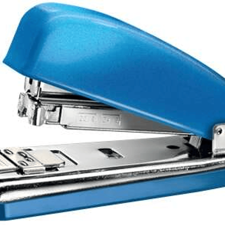 Petrus 226 WOW Grapadora Metalica + Caja de 200 Grapas - Hasta 30 Hojas - Grapado Cerrado, Abierto y Clavado - Color Azul Metalizado 1