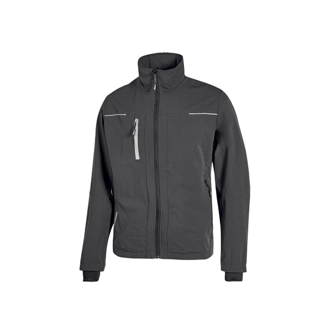 Upower Pluton Chaqueta de Tela Resistente - Talla 2XL - Suave, Repelente al Agua, Transpirable, Secado Rapido, Bolsillos Practicos, Capuchon Retractil 1