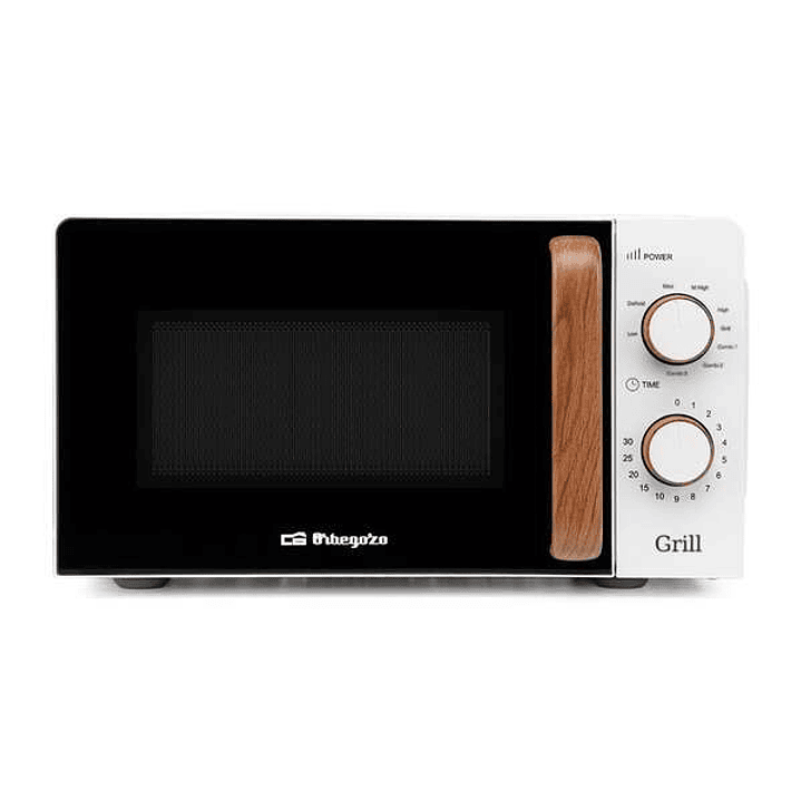 Orbegozo MIG 2142 Microondas con Grill - Capacidad 20L - Potencia 700W - Grill 900W - 5 Niveles de Potencia - Temporizador 30min - Programa de Descong 1