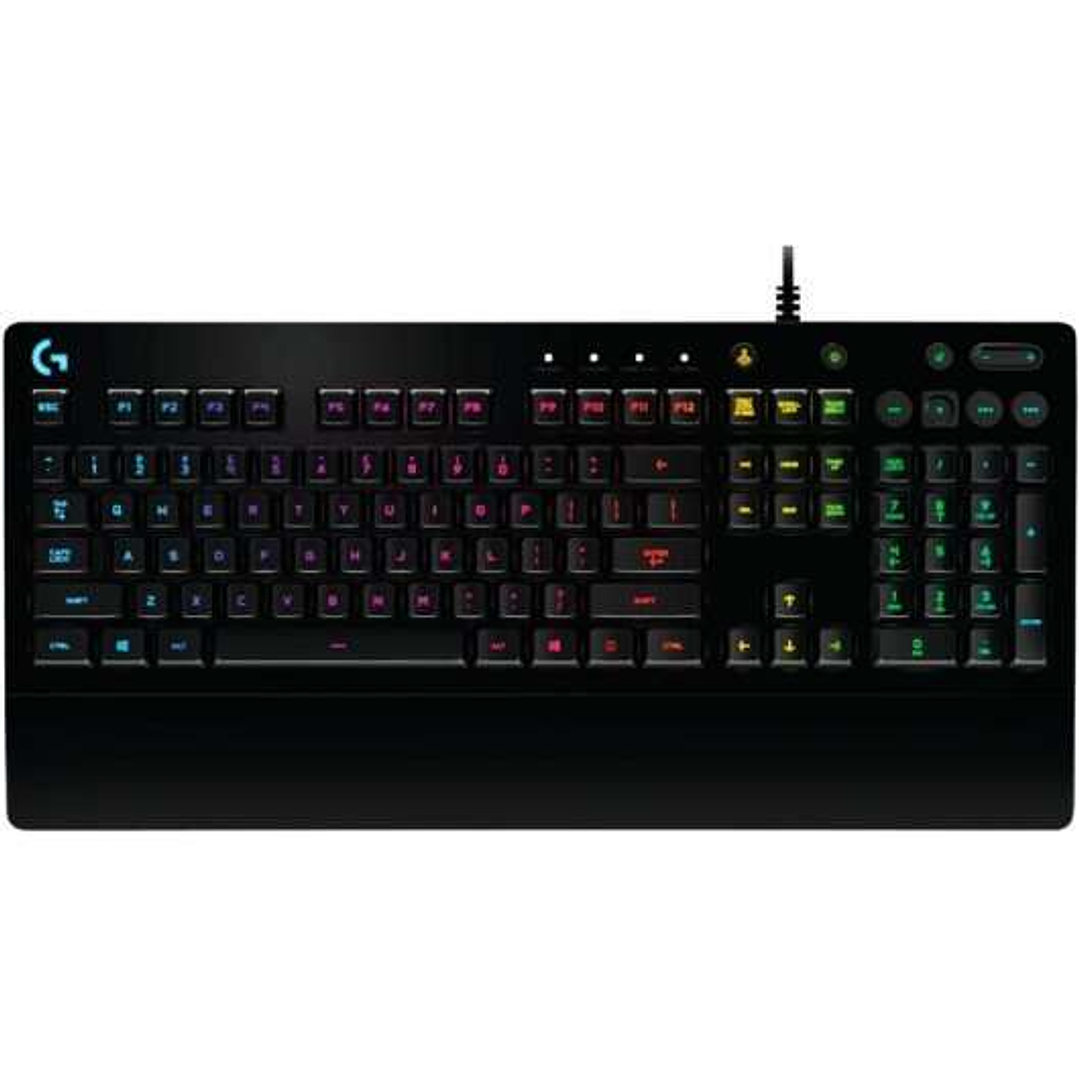 Logitech G213 Prodigy Teclado Gaming USB - Retroiluminacion RGB - Resistente a Salpicaduras - Reposamuñecas - Cable de 1.80m - Color Negro 1