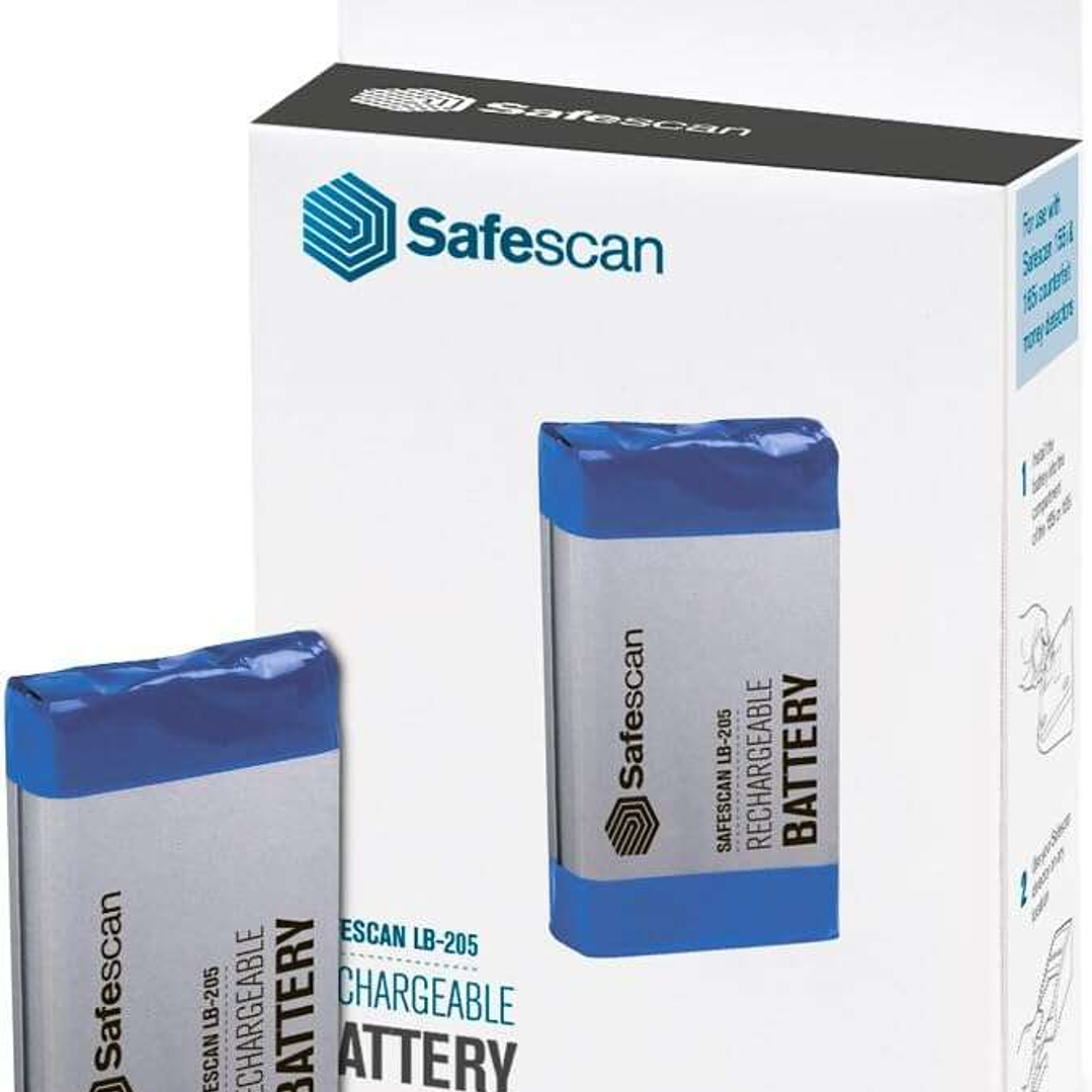 Safescan LB-205 Bateria Recargable - para Safescan 6165/6185 - Duracion Prolongada - Recargable - Facil de Instalar 1
