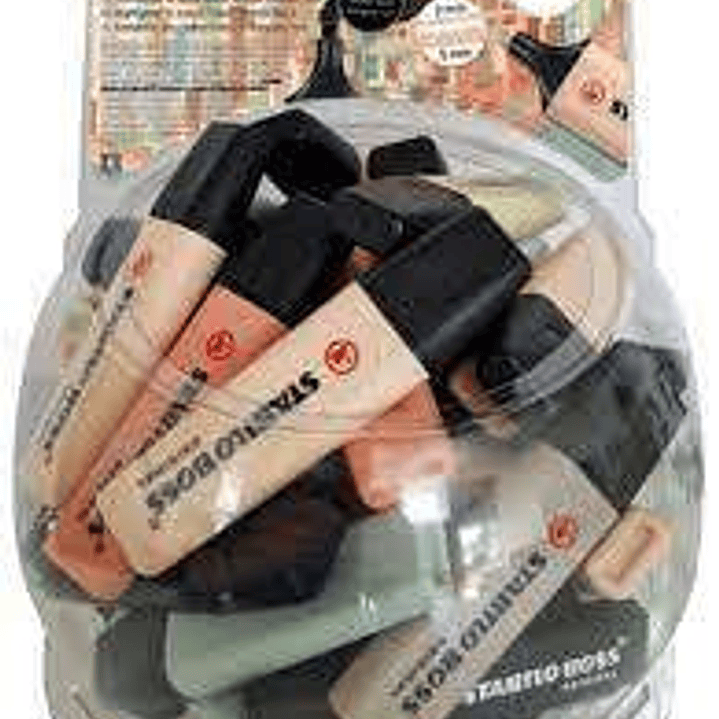 Stabilo Boss Naturecolors Expositor de 60 Marcadores - Trazo entre 2 y 5mm - Tinta con Base de Agua - Colores Siena, Beige, Ocre Oscuro, Gris Calido,  1