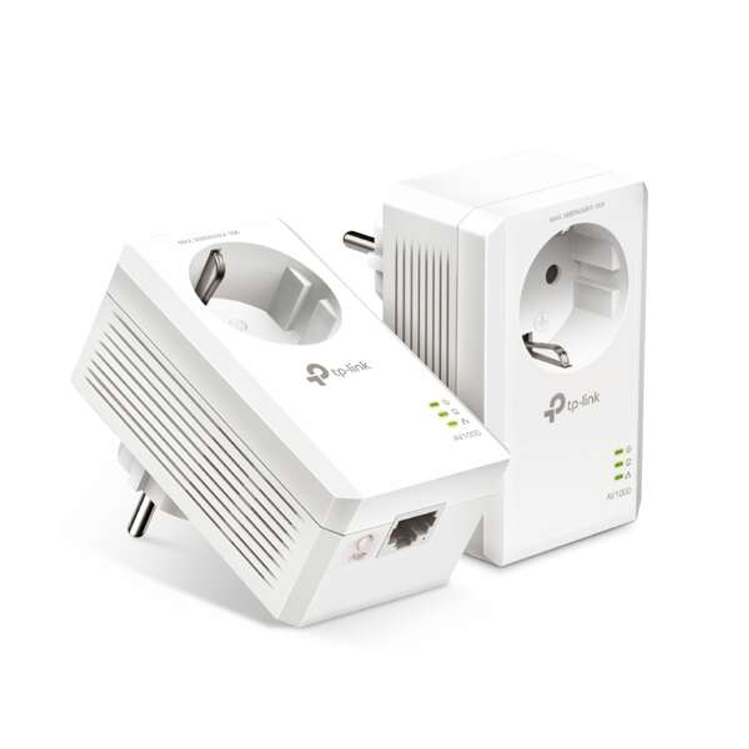 TP-Link Kit de Inicio AV1000 Gigabit Powerline con Enchufe Incorporado 1