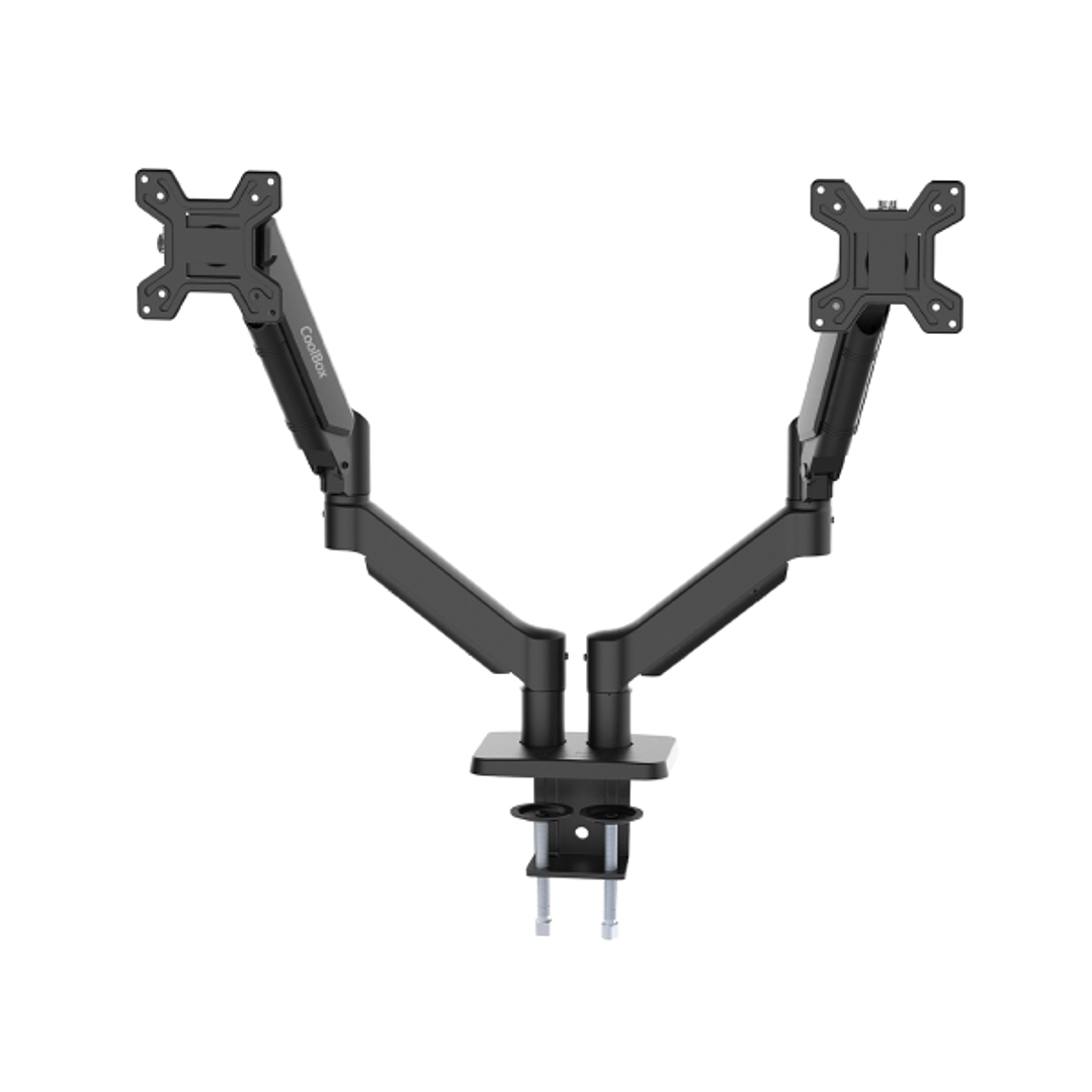 Coolbox M02D Soporte de Mesa con Brazos Articulados para 2 Monitores Hasta 32
