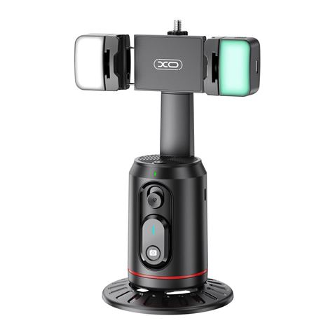 XO SS16LED Soporte Sobremesa para Smartphone - Seguimiento y Reconocimiento Facial - Motorizado 360º - Iluminacion LED - Control por Gestos - Bluetoot 1