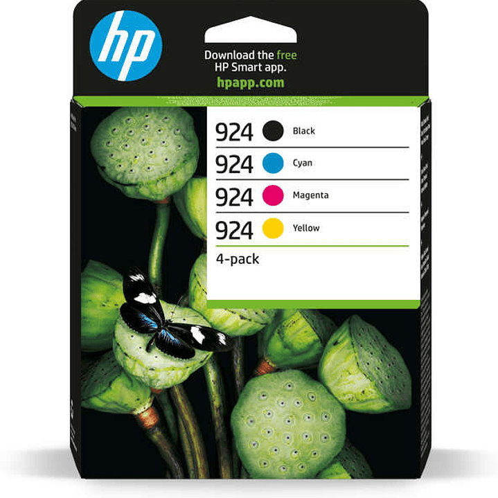 HP 924 Pack de 4 Cartuchos de Tinta Originales - 6C3Z1NE 1