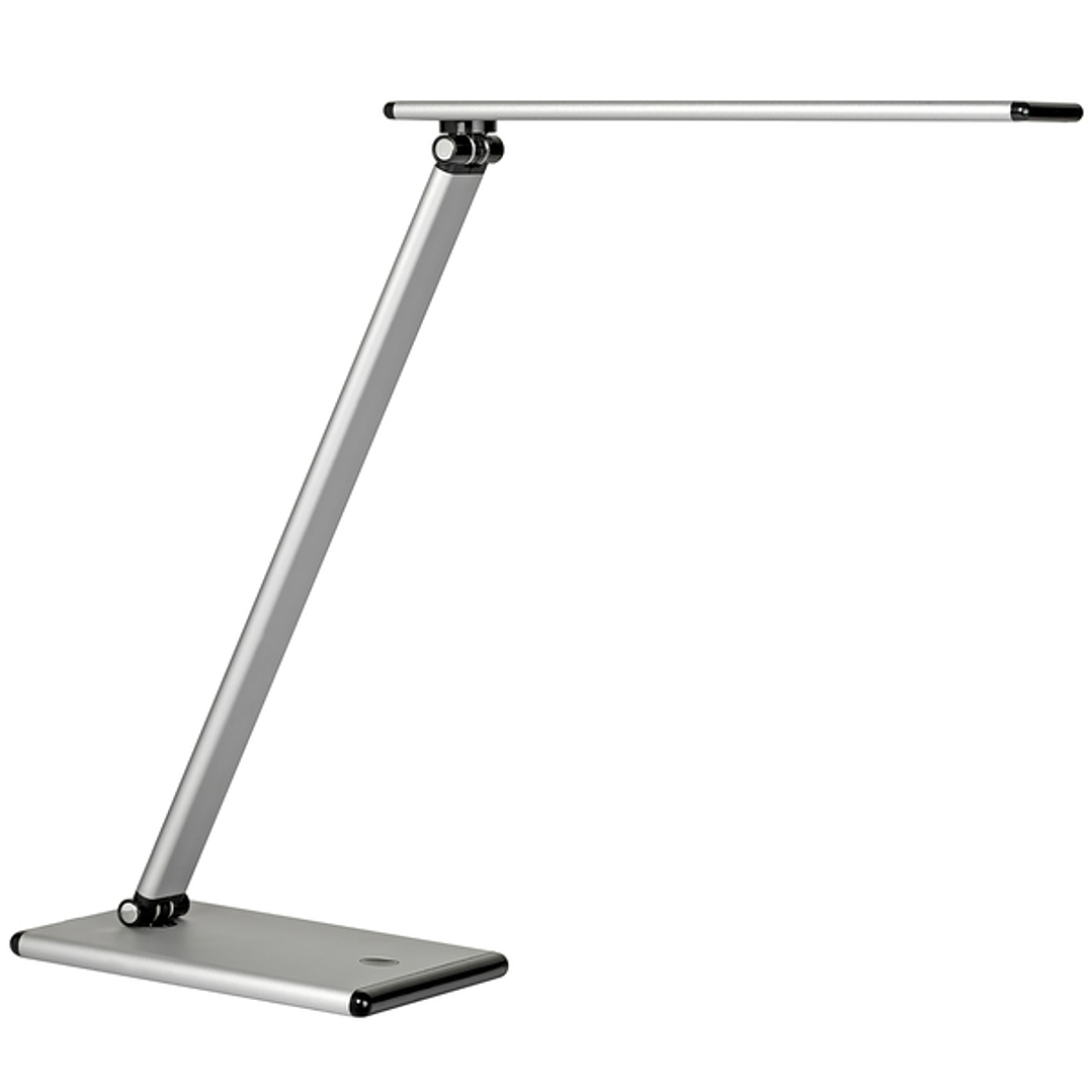 Unilux Lampara de Escritorio LED Terra - Iluminacion LED de Bajo Consumo - Diseño Moderno y Elegante - Brazo Flexible para Ajustar la Luz - Color Gris 1