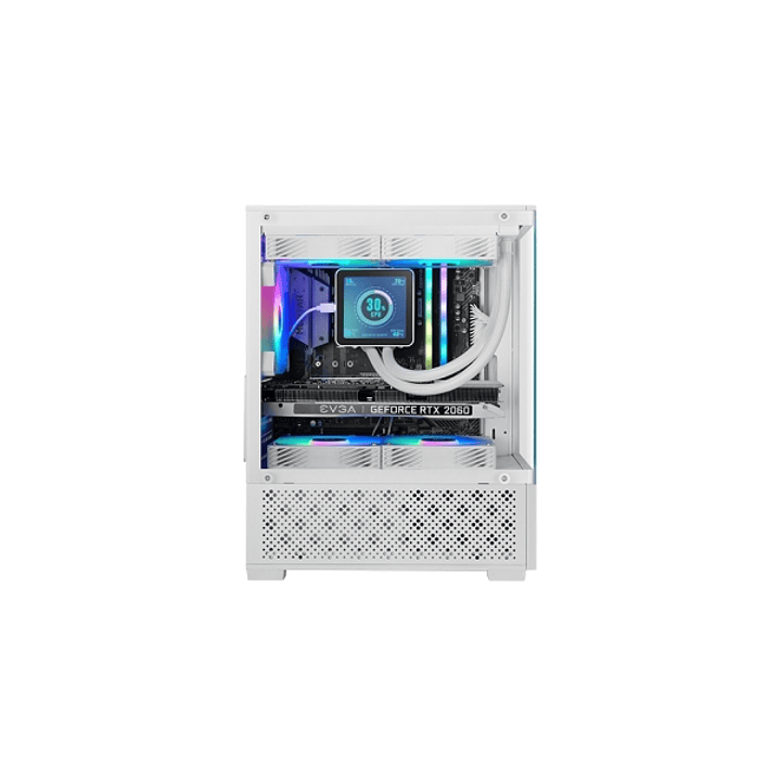 Mars Gaming MC-SE2 Caja Torre ATX - Ventilador de 120mm FRGB Integrado - Cristal Templado sin Marco - Doble Camara - 5 Ranuras de Expansion - 388x197x 1