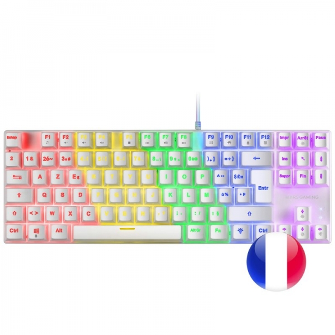 Mars Gaming MK80 Teclado Gaming Mecanico - Compacto TKL - Iluminacion RGB - Teclas Doble Inyeccion - Switches Antipolvo - Multiplataforma - Anti-ghost 1