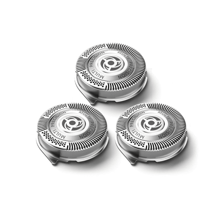 Philips Pack de 3 Cabezales de Recambio para Afeitadoras Serie 5000 - Cuchillas Autoafilables - Seguimiento de Contornos - Color Acero 1
