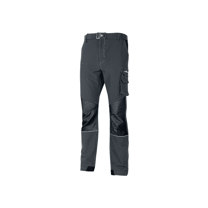 Upower Ibiza Pantalon de Trabajo Confortable - Talla S - Tejido Tecnico Elastico, Bolsillos Inteligentes, Cinturon Integrado, Detalles Reforzados, Cin 1